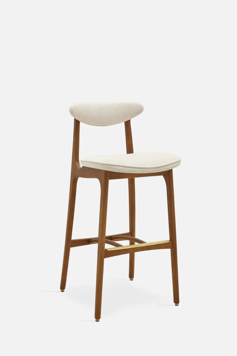 200-190 BAR STOOL M/75 – White in Marble White Fabric